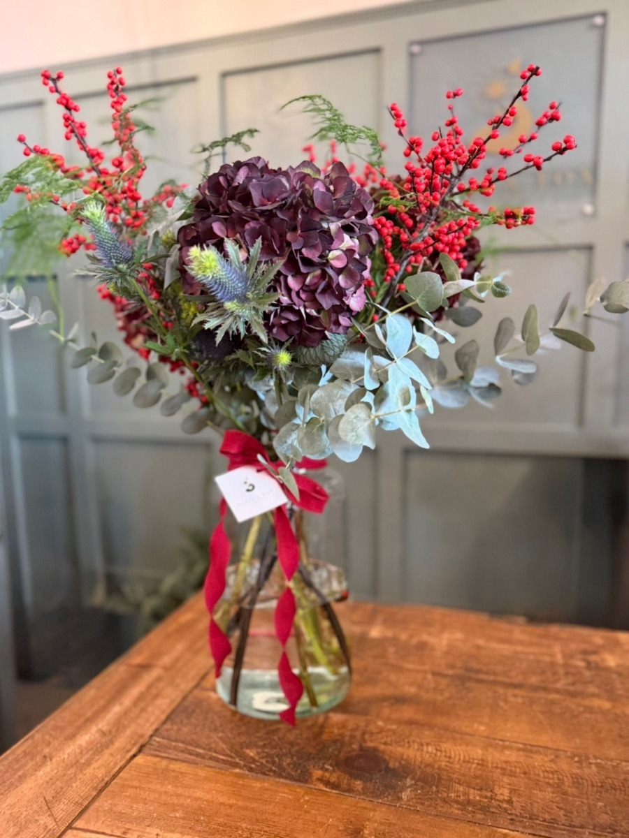 Christmas Flowers Hand Tied Bouquet