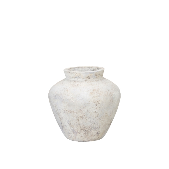 Margaret White Terracotta Vase